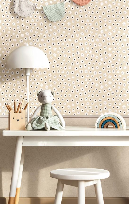 Beige florale Vliestapete, 17138, MiniMe, Cristiana Masi by Parato