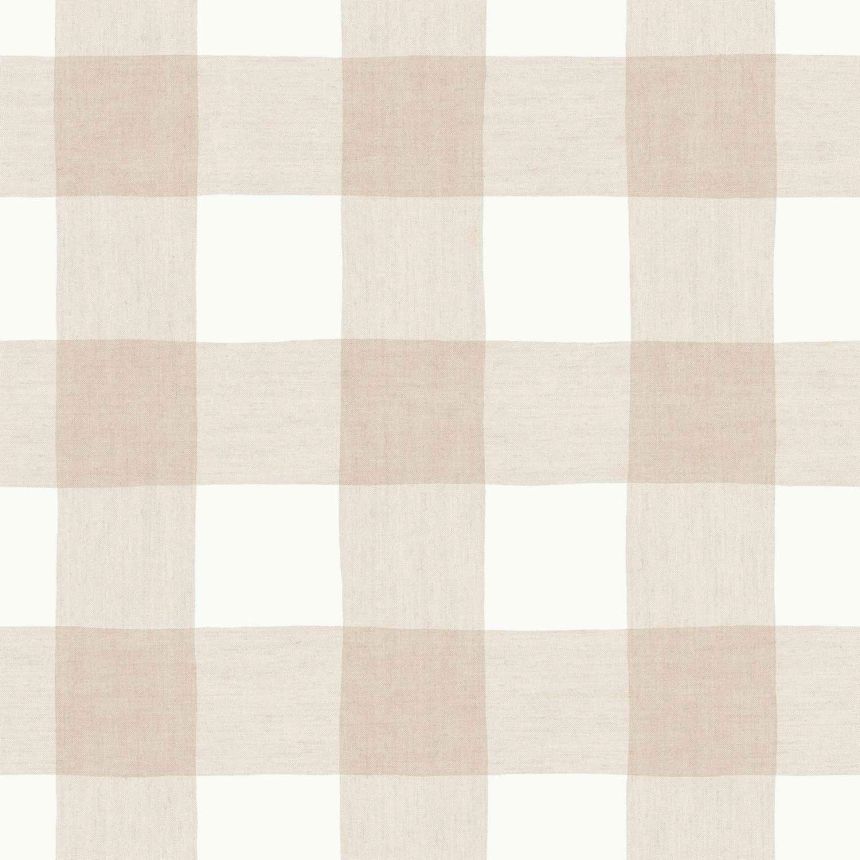 Grau-beige Vliestapete, kariert, 17157, MiniMe, Cristiana Masi by Parato