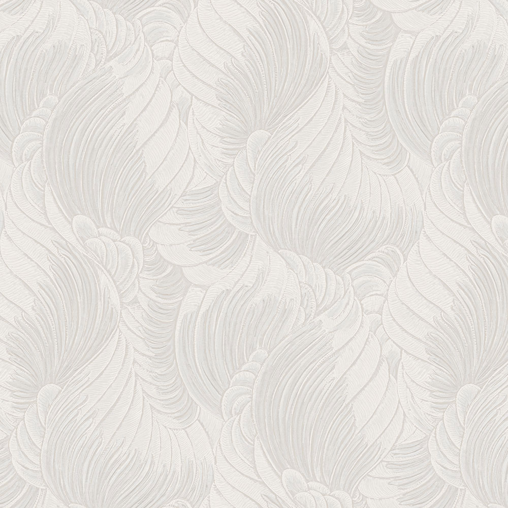 Luxuriöse cremefarbene Vliestapete mit Blättern, Z34910, Elie Saab 2