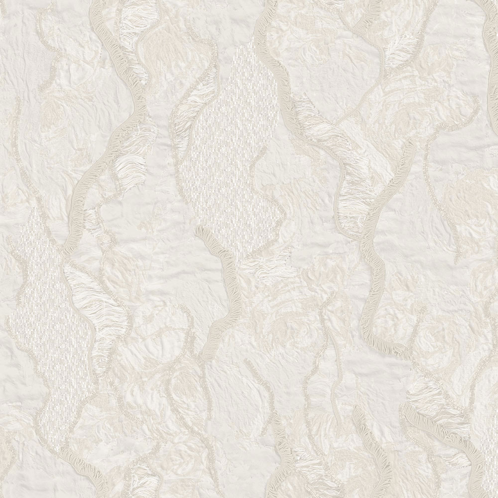 Luxuriöse cremefarbene Vliestapete, Stuckputz, Z34911, Elie Saab 2