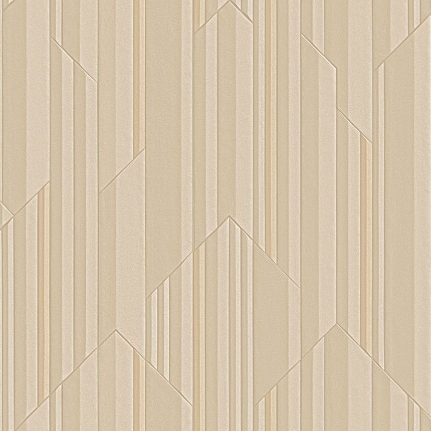 Luxuriöse beige geometrische Vliestapete, Z34918, Elie Saab 2