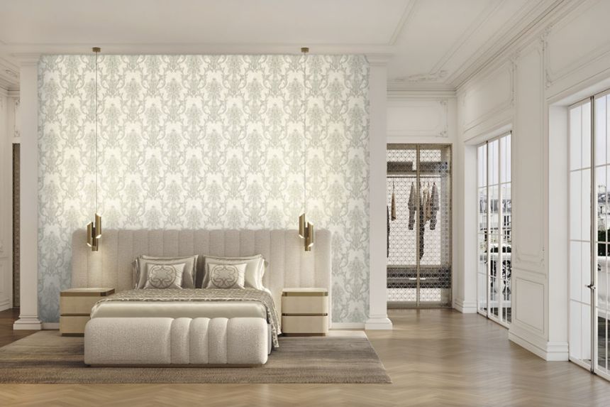 Luxuriöse cremegoldene Barocktapete, Z34925, Elie Saab 2