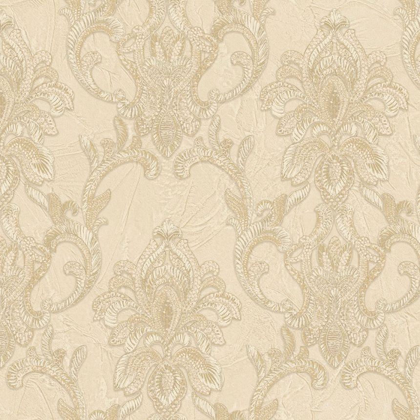 Luxuriöse beige-goldene Barocktapete, Z34927, Elie Saab 2