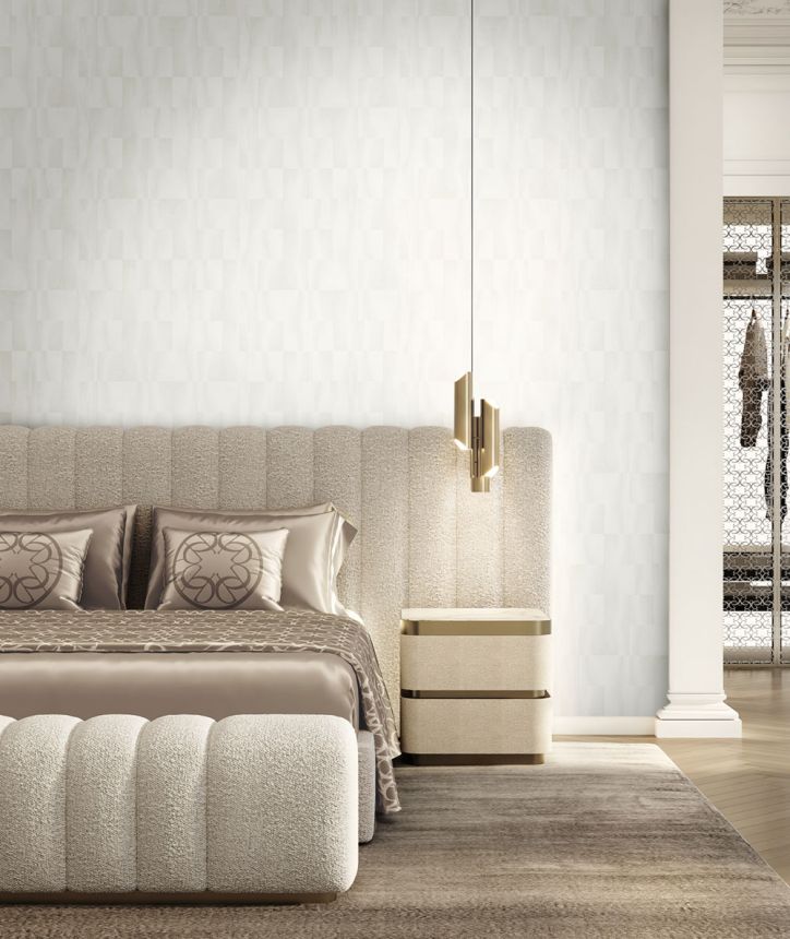 Luxuriöse beige geometrische Vliestapete, Z34939, Elie Saab 2