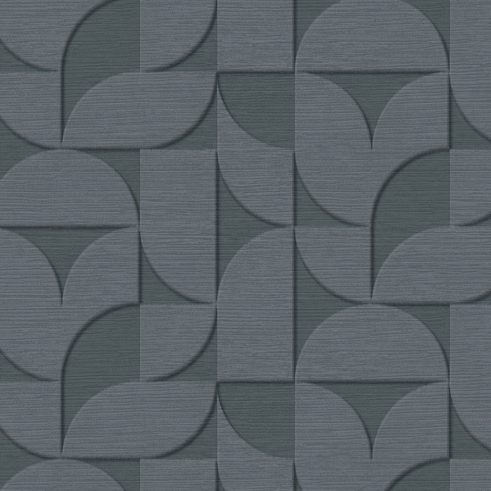 Blaue geometrische Retro-Tapete, 333614, Revive, Eijffinger