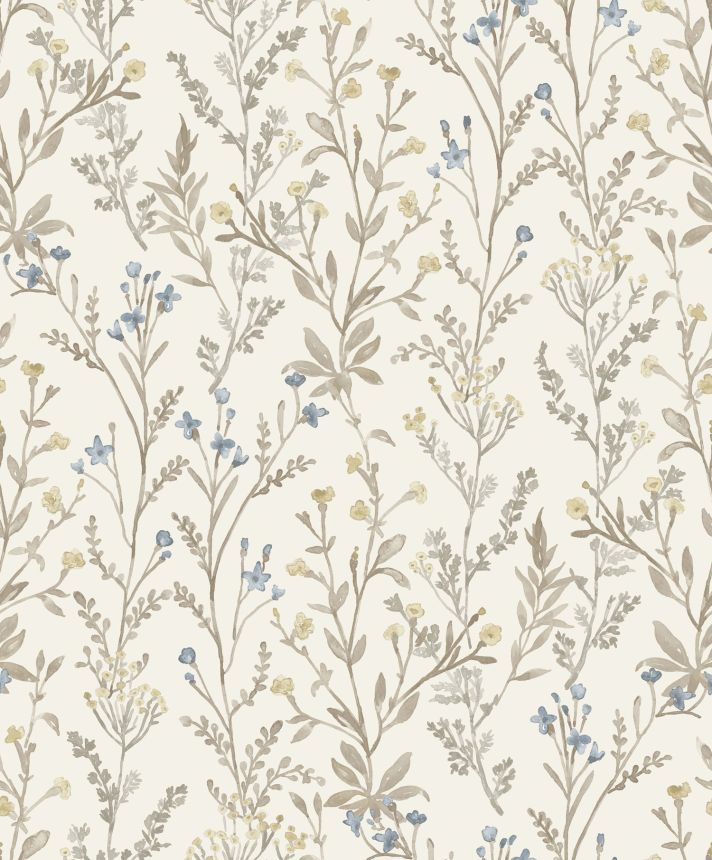 Vliestapete, braungrau, Blumen, PH3205, Perfect Harmony, Grandeco