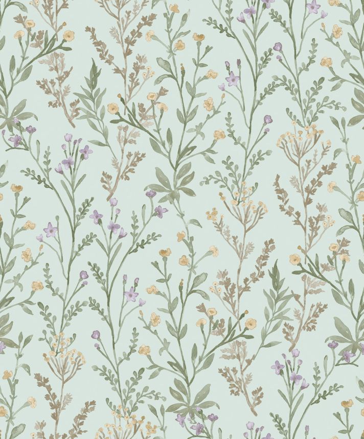 Vliestapete, türkis, Blumen, PH3206, Perfect Harmony, Grandeco