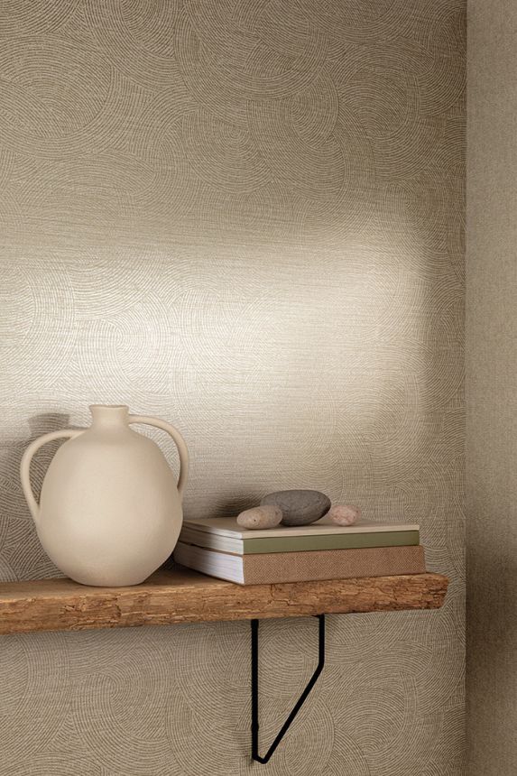 Geometrische Vliestapete, grau-braun, PH3305, Perfect Harmony, Grandeco