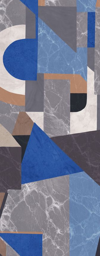 Grafische Fototapete, blau, DGROC1043-300, Rock, Masureel