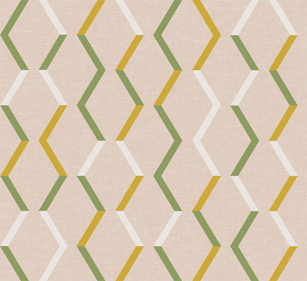 Geometrische Vliestapete, beige, JOY002, Joy, Masureel
