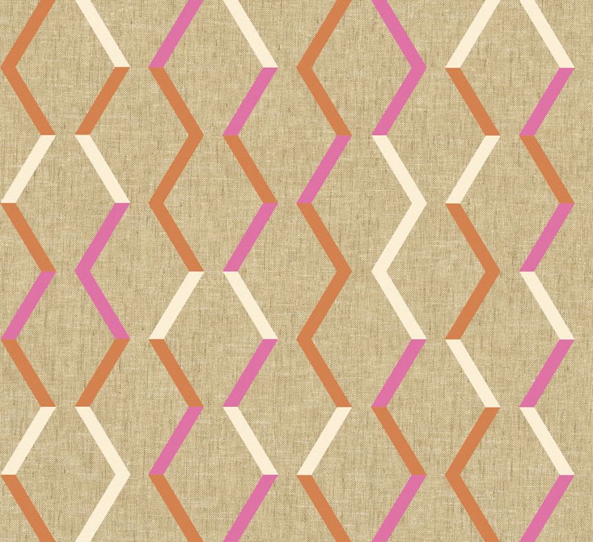 Geometrische Vliestapete, beige, JOY004, Joy, Masureel