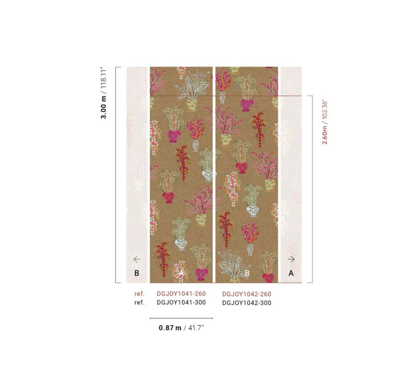 Vliestapete Wandbilder, braun, Blumen, DGJOY1041-300, Joy, Masureel