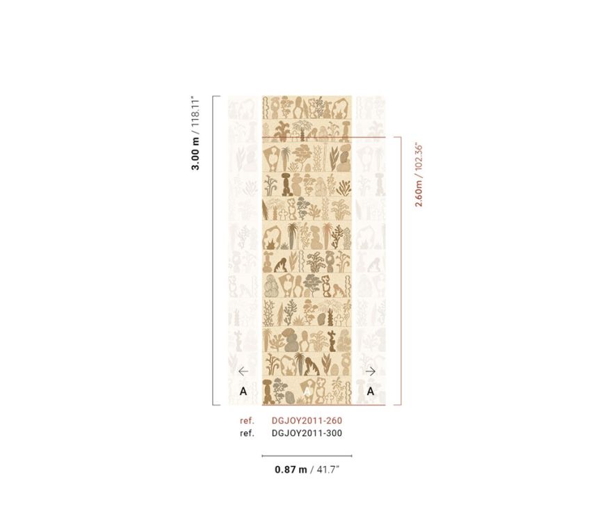 Vliestapete Wandbilder, beige, Pflanzen, DGJOY2011-300, Joy, Masureel