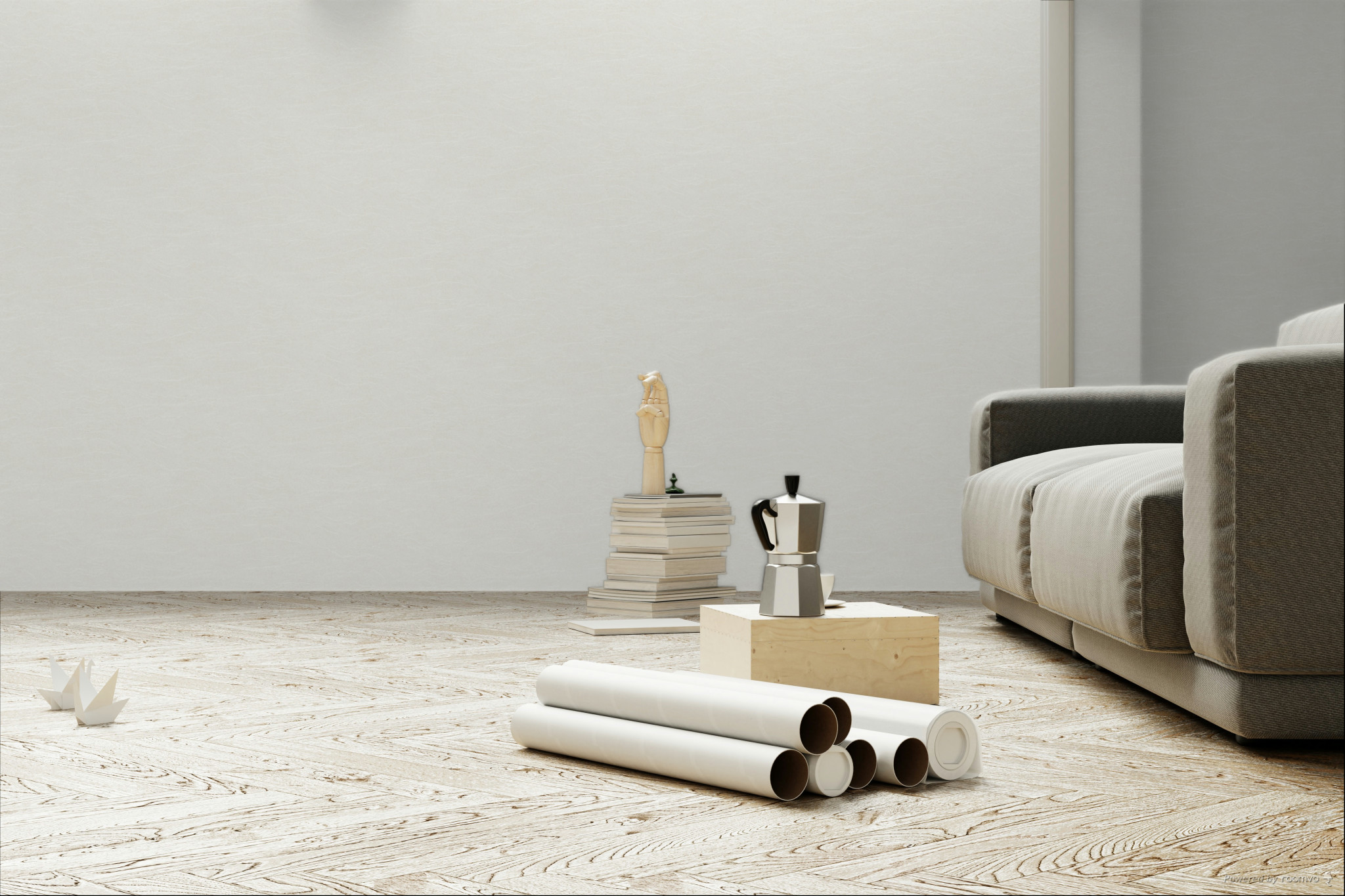 Vliestapete, Wellen, Creme, TER001, Terra, Masureel
