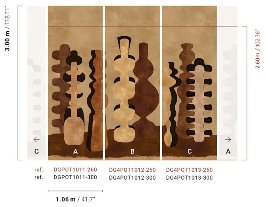 Fototapete, Vasen, braun, DGPOT1012-300, Terra, Masureel
