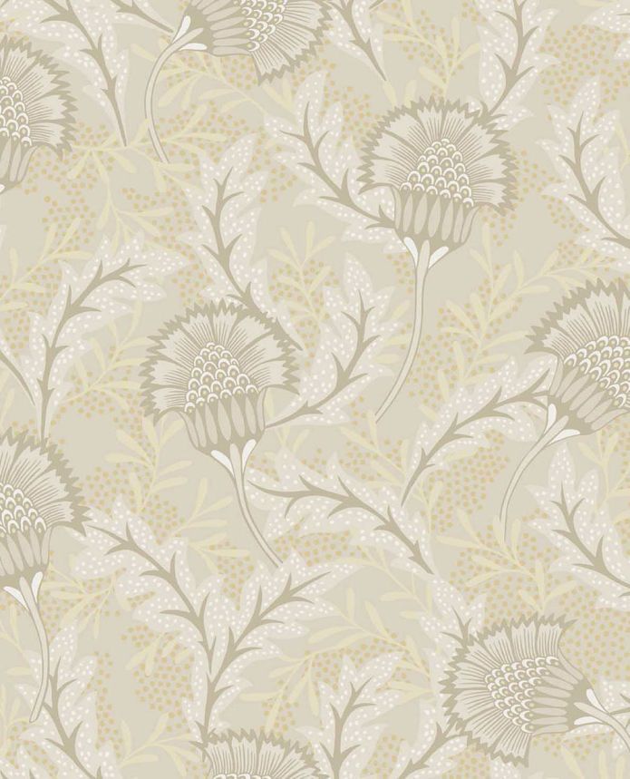 Vliestapete, creme-gold, Blumen, 340210, Solange, Eijffinger