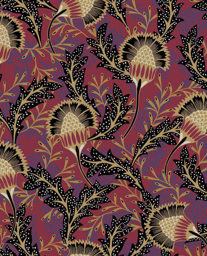 Vliestapete, burgunderrot, Blumen, 340213, Solange, Eijffinger