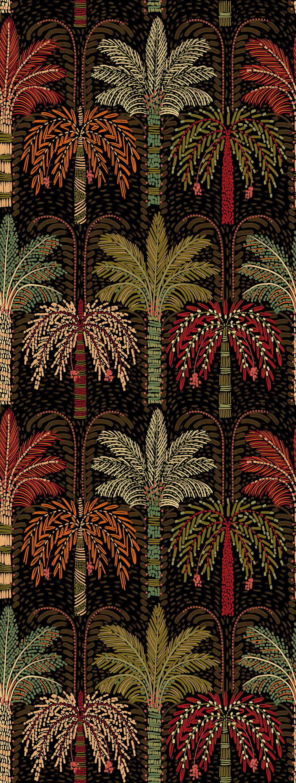 Vliestapete Wandbilder, braun, Palmen, 340290, Solange, Eijffinger