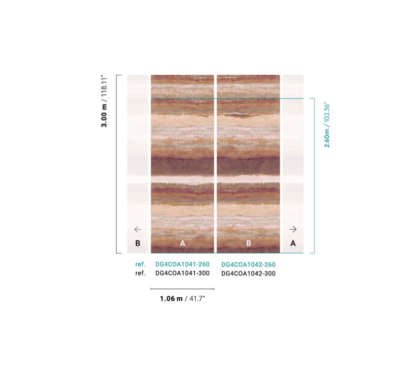 Gestreifte Fototapete, DG4COA1041-300, Wall Designs IV, Khroma by Masureel