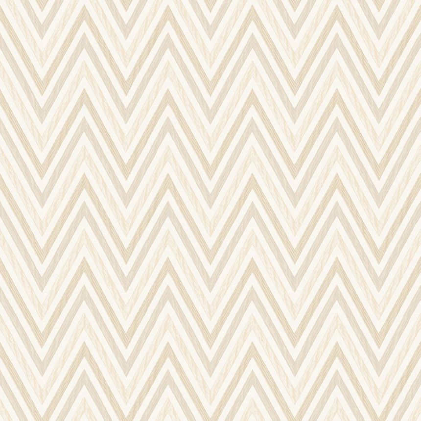 Geometrische Vliestapete, beige, Zickzack-Muster, 1509-2, Vera, AdaWall