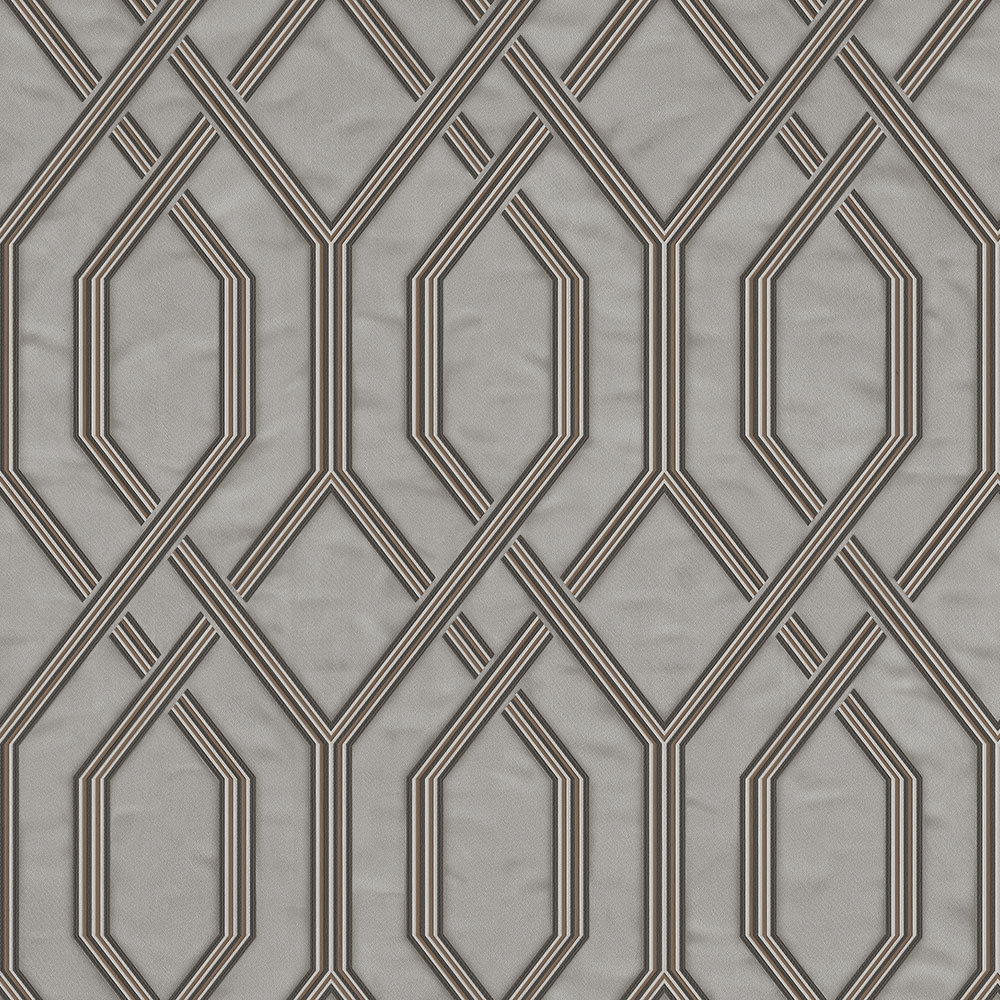 Geometrische Vliestapete, grau-silber, 1502-5, Vera, AdaWall