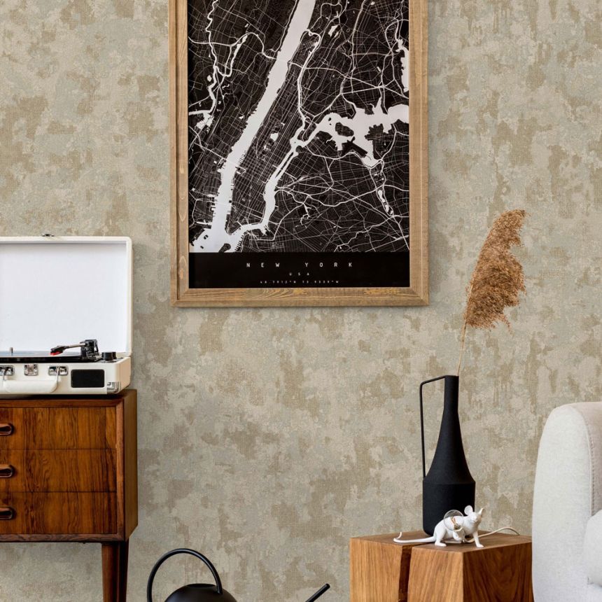 Vliestapete, braun-beige, Stuck, 1504-4, Vera, AdaWall