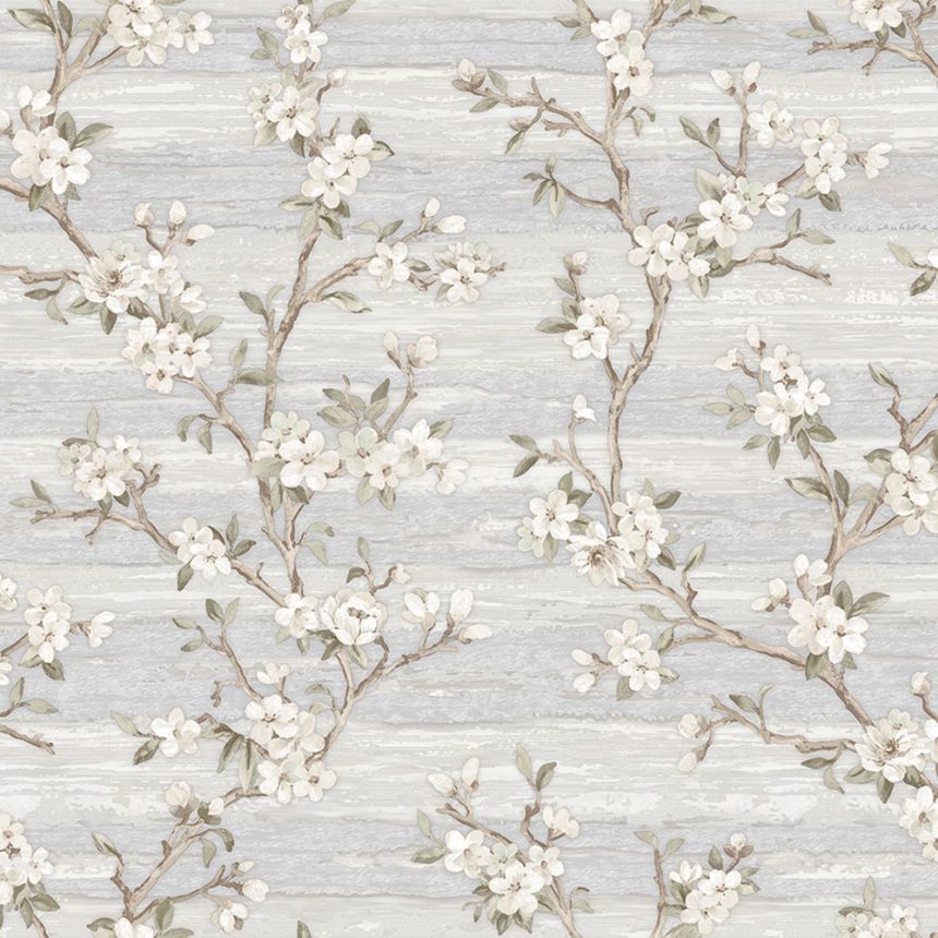 Vliestapete, creme, Blumen, 1505-1, Vera, AdaWall