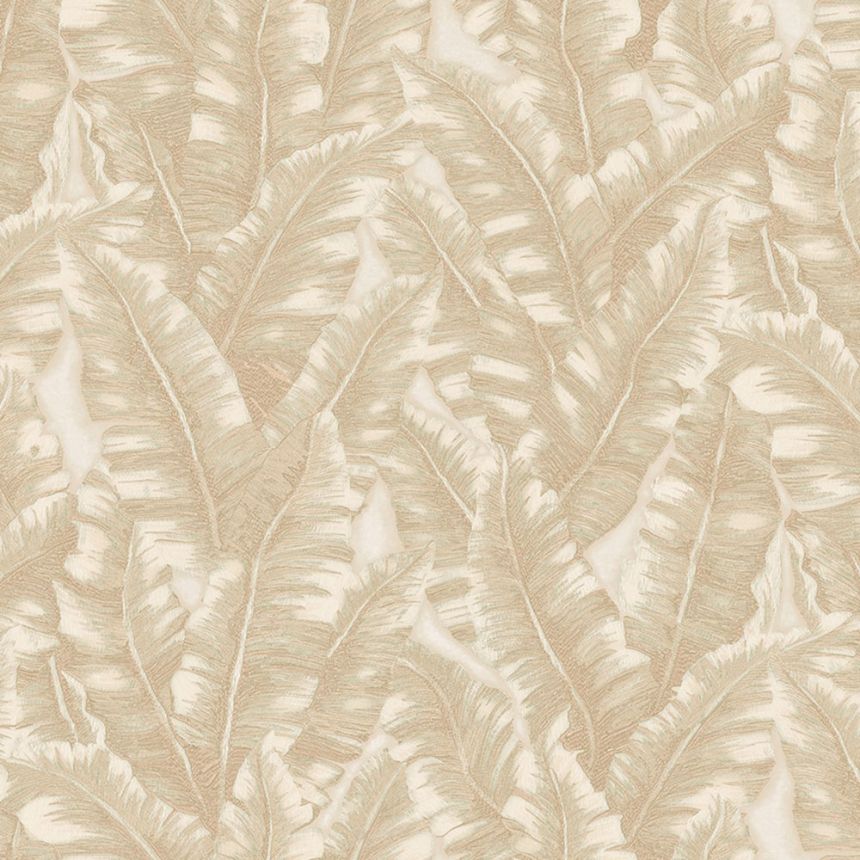 Vliestapete, beige, Blätter, 1507-2, Vera, AdaWall