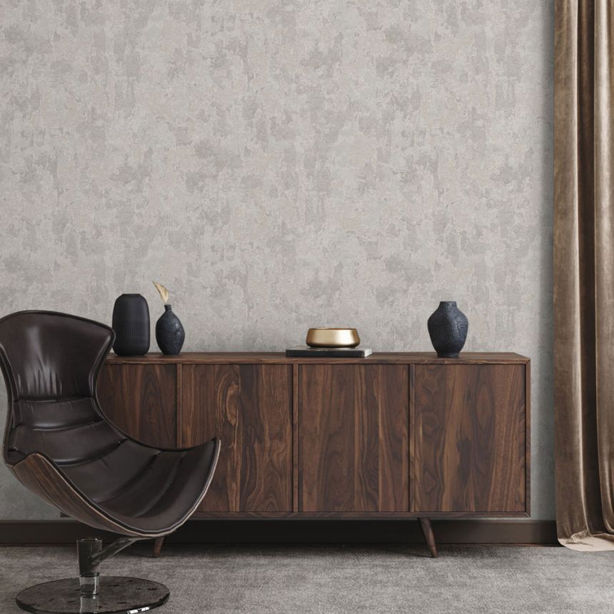 Vliestapete, grau-beige, Stuck, Putz, 1513-2, Vera, AdaWall