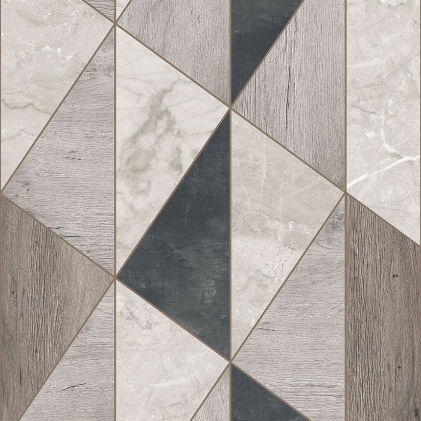 Geometrische Tapete in Grau, A65104, Vavex 2026
