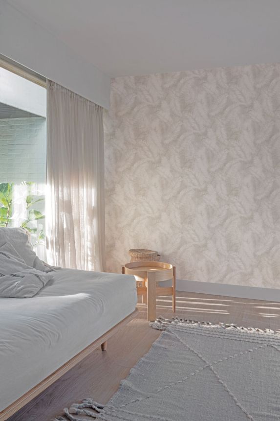 Beige Vliestapete, Palmblätter, A70202, Vavex 2026