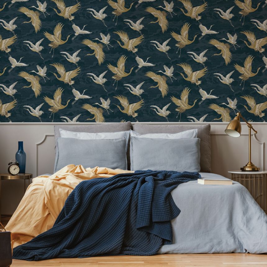 Blaue Vliestapete, Vögel, 121139, Vavex 2026