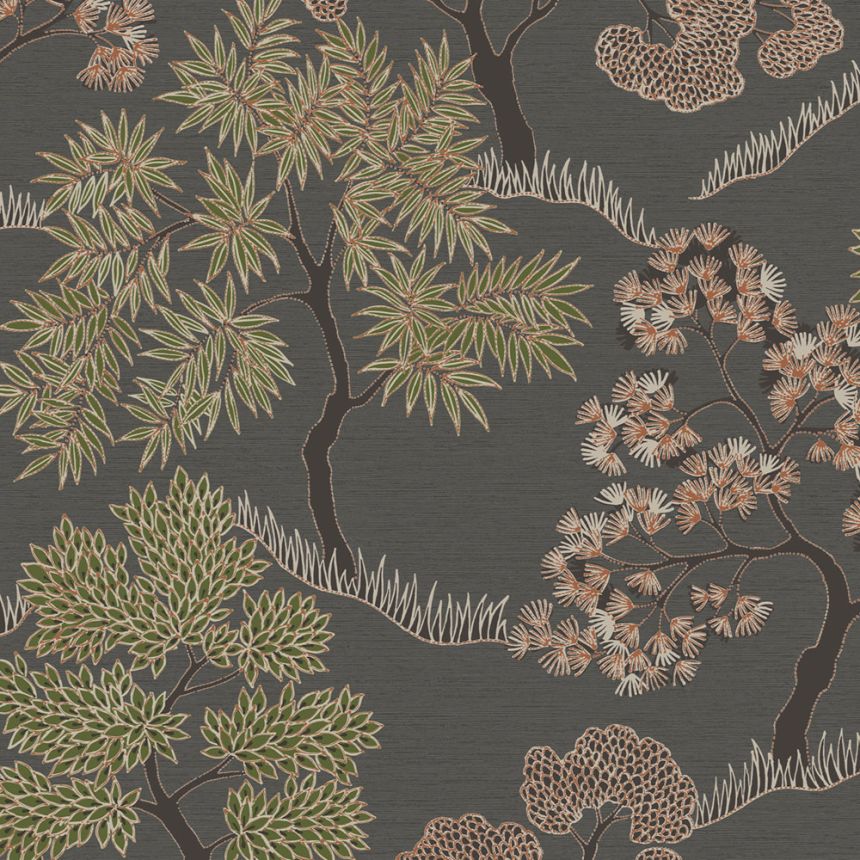 Graue Vliestapete, Bäume, 121799, Solace, Superfresco Easy