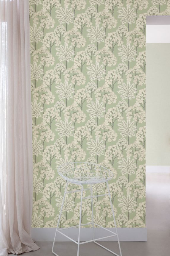 Grüne Vliestapete, Bäume, A71308, Arcadia, Grandeco