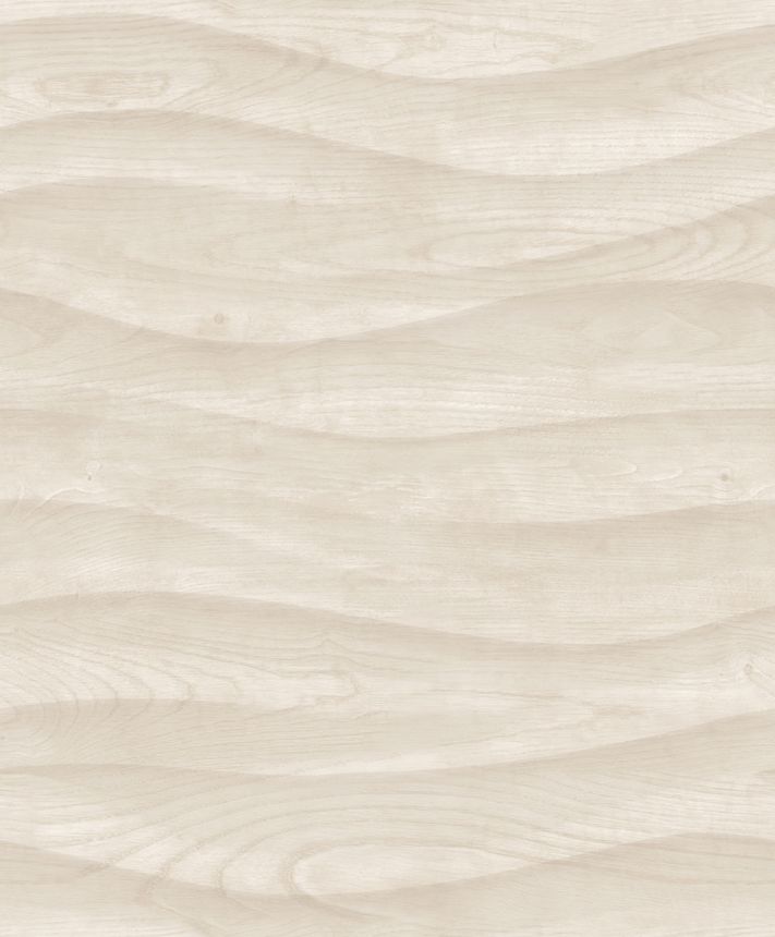 Tapete in grau-cremefarbener Holzoptik, M75507, Brut, Ugépa