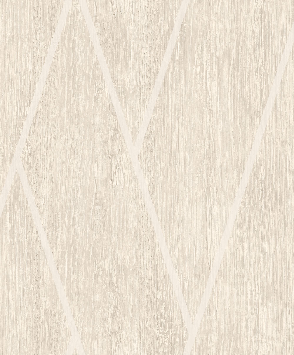 Geometrische Tapete in Creme mit Holzstruktur, M75707, Brut, Ugépa