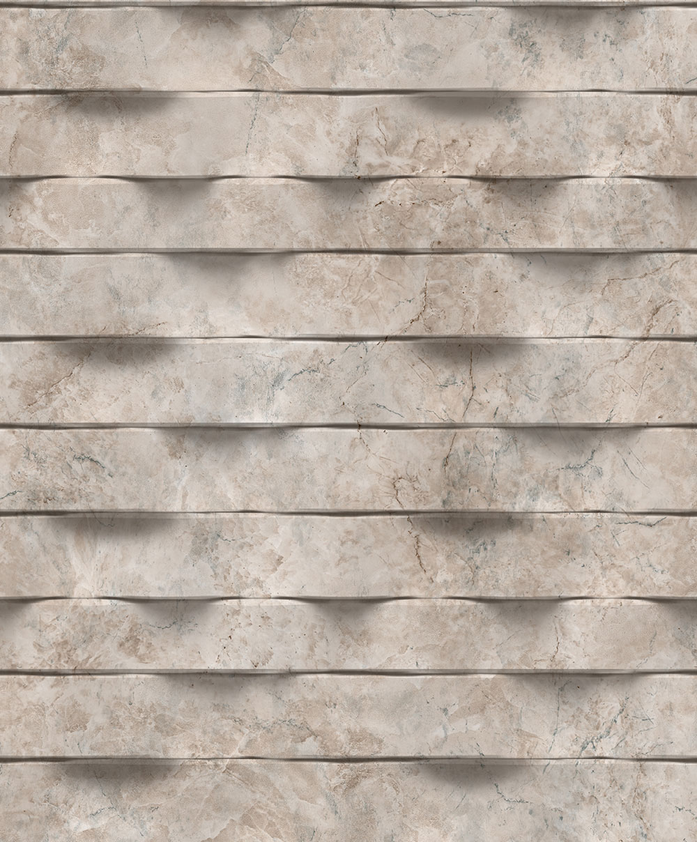 Vliestapete, braungrau, 3D Marmorverkleidung, M79908, Brut, Ugépa