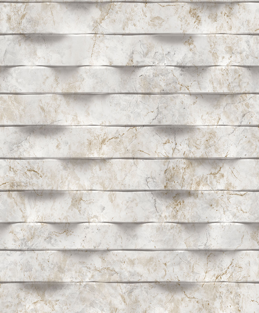 Vliestapete, grau-beige, 3D Marmorverkleidung, M79997D, Brut, Ugépa