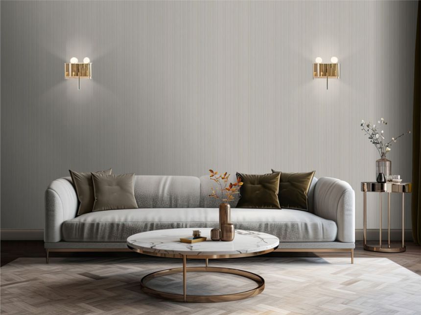 Luxustapete, beige-silber, Stoffimitat, M66507, Venezia, Ugépa