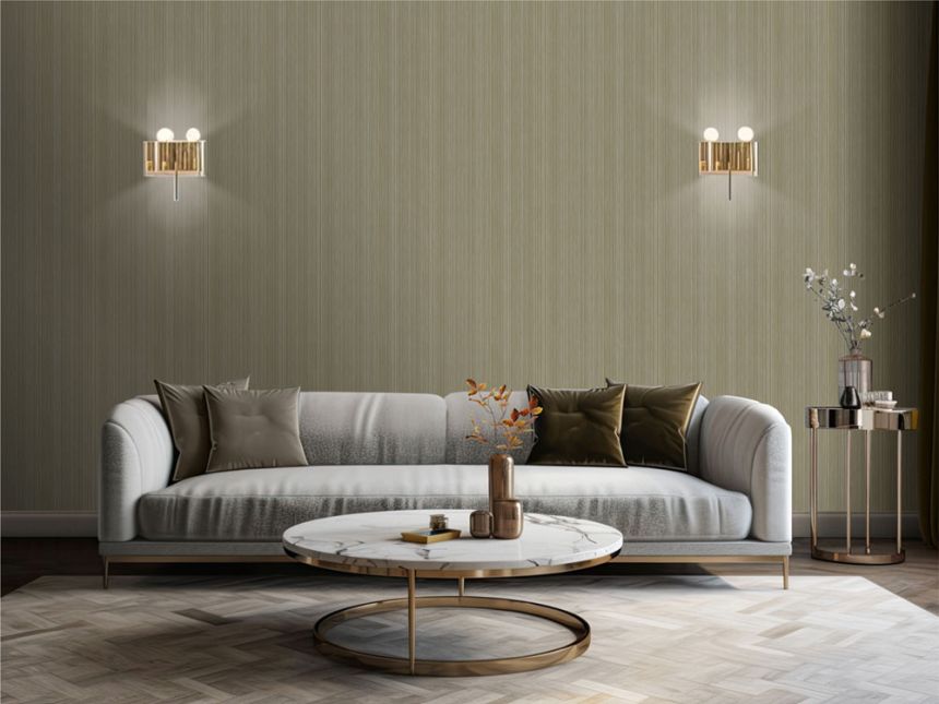 Luxustapete, braun-gold, Stoffimitat, M66592D, Venezia, Ugépa