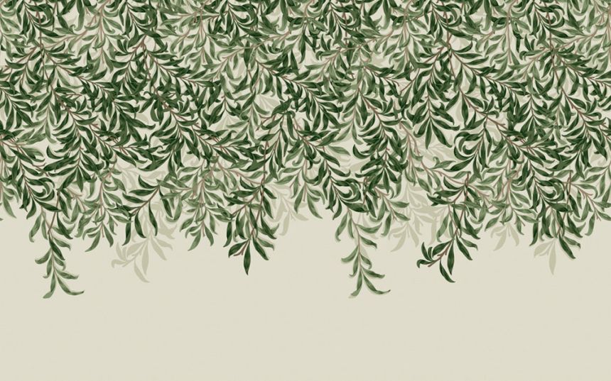 Vlies-Fototapete, grün, Zweige, Blätter, 125364, William Morris At Home