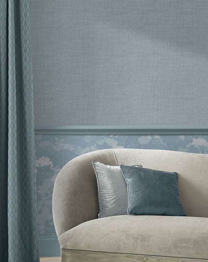 Vliestapete, blau, Mattenimitat, 124098, Utopia, Graham Brown Premium