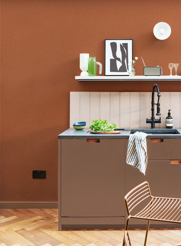 Vliestapete, braun, Stoffimitation, 124085, Utopia, Graham Brown Premium