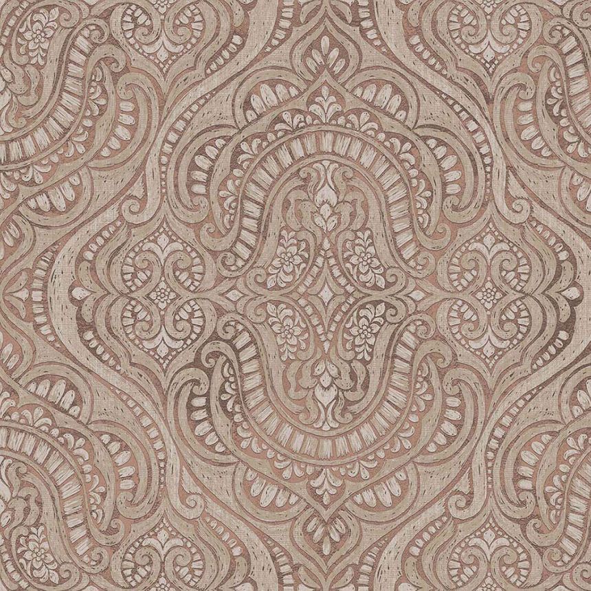 Luxuriöse Vliestapete, braun, Barock, 42214, Aura, Cristiana Masi by Parato