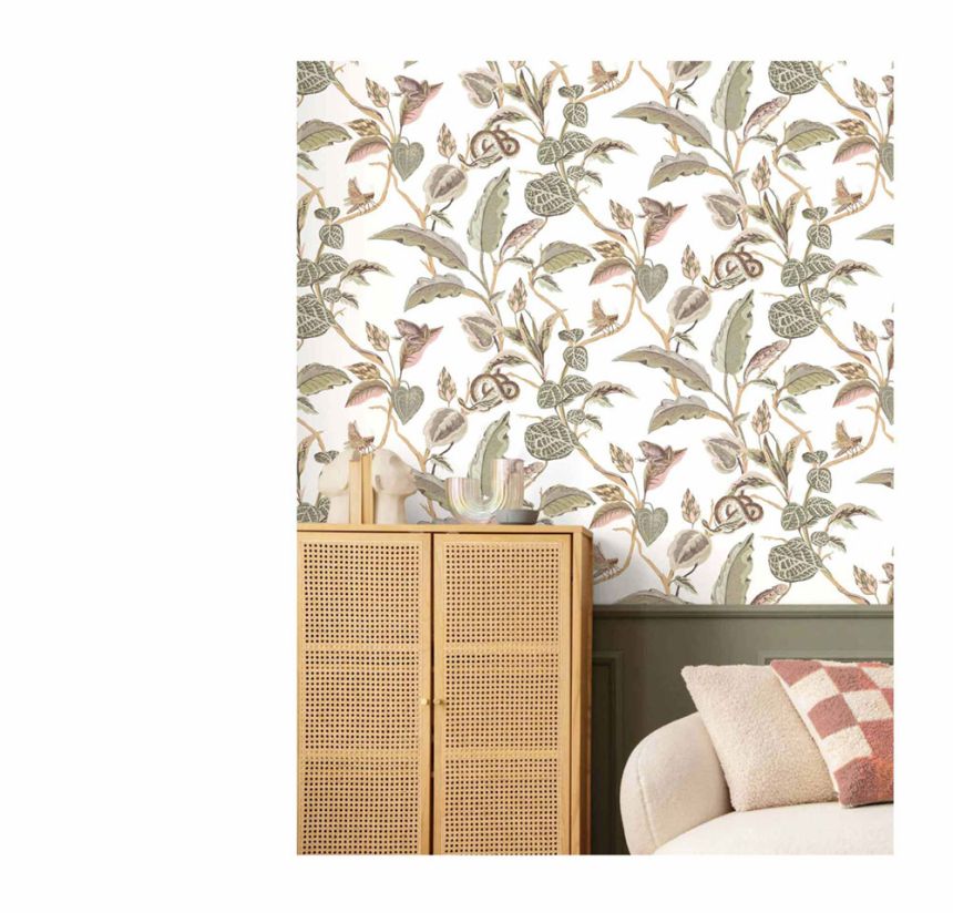 Vliestapete, braun-blau, Blätter, 15506, Botany House, Cristiana Masi by Parato