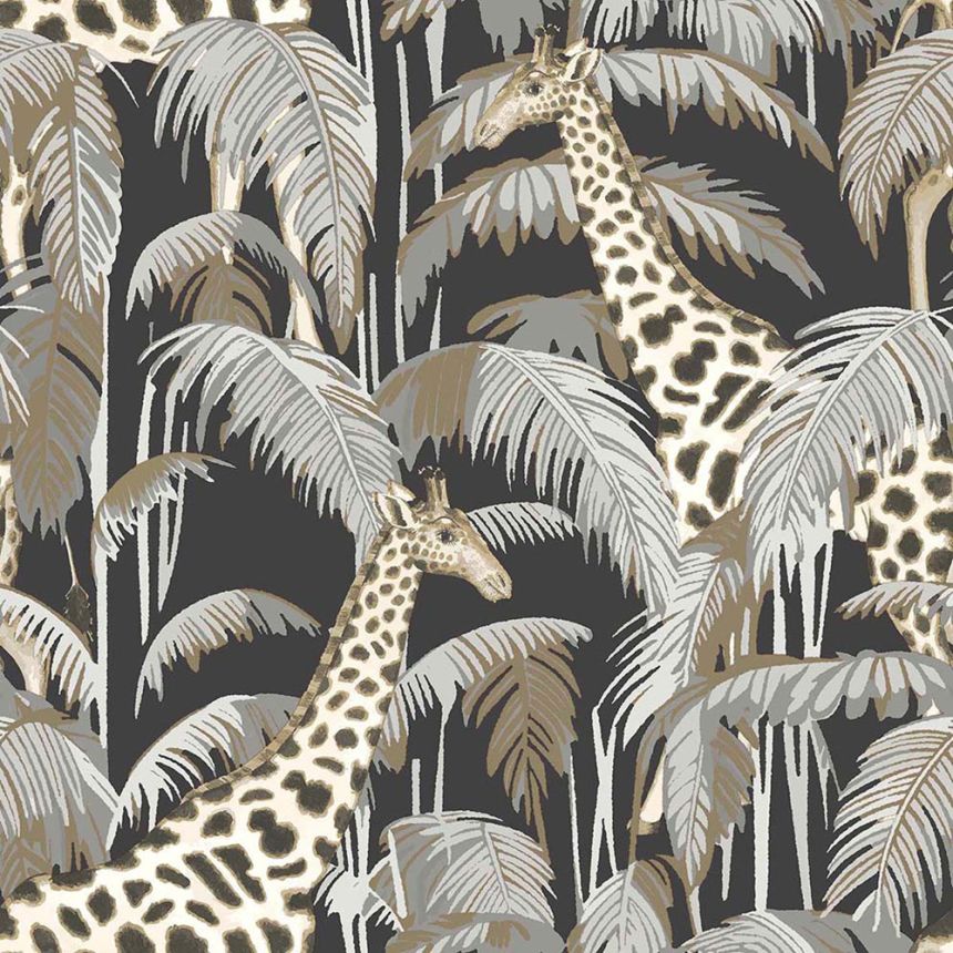 Vliestapete, schwarz, Giraffen, 15529, Botany House, Cristiana Masi by Parato