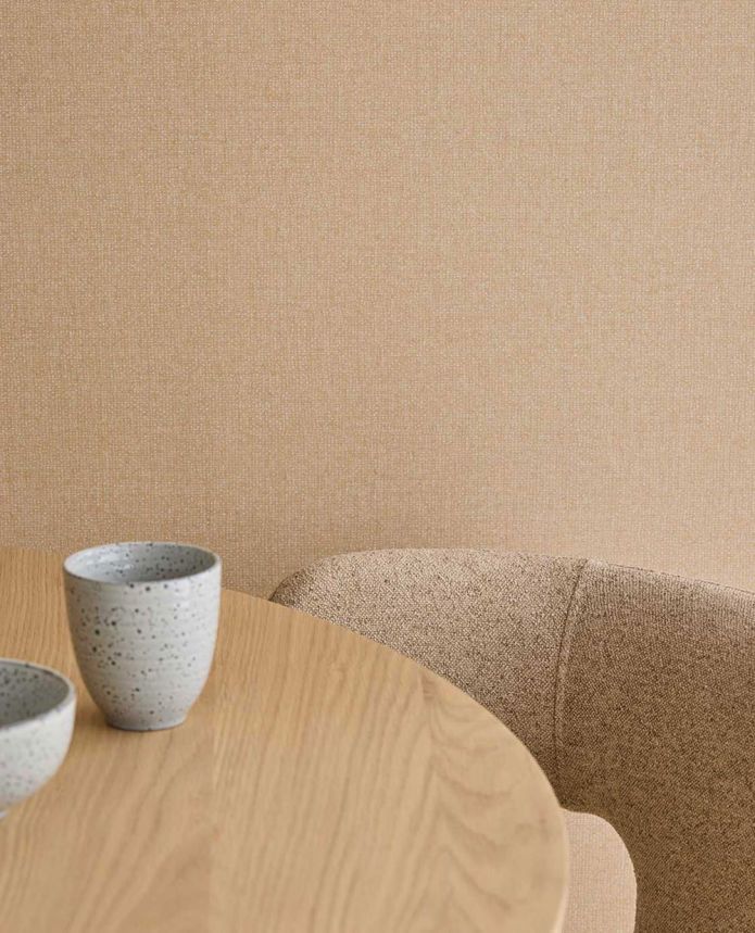 Vliestapete, ocker, Stoffimitat, 340630, Linen Look, Eijffinger