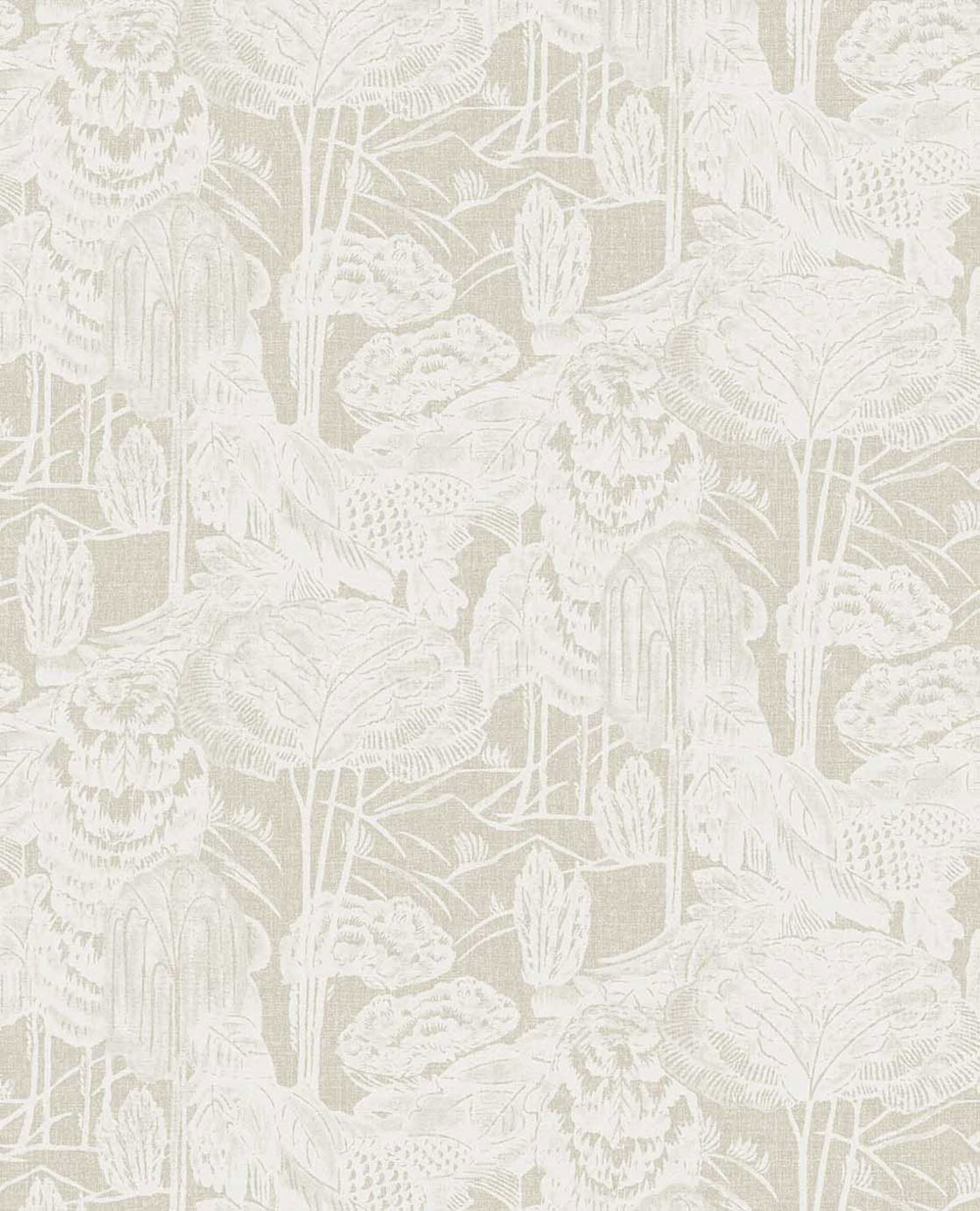 Vliestapete, beige, Blätter, Bäume, 340540, Groovy, Eijffinger