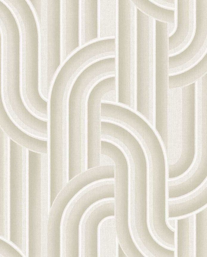 Geometrische Vliestapete, grau-beige, Retro, 340560, Groovy, Eijffinger