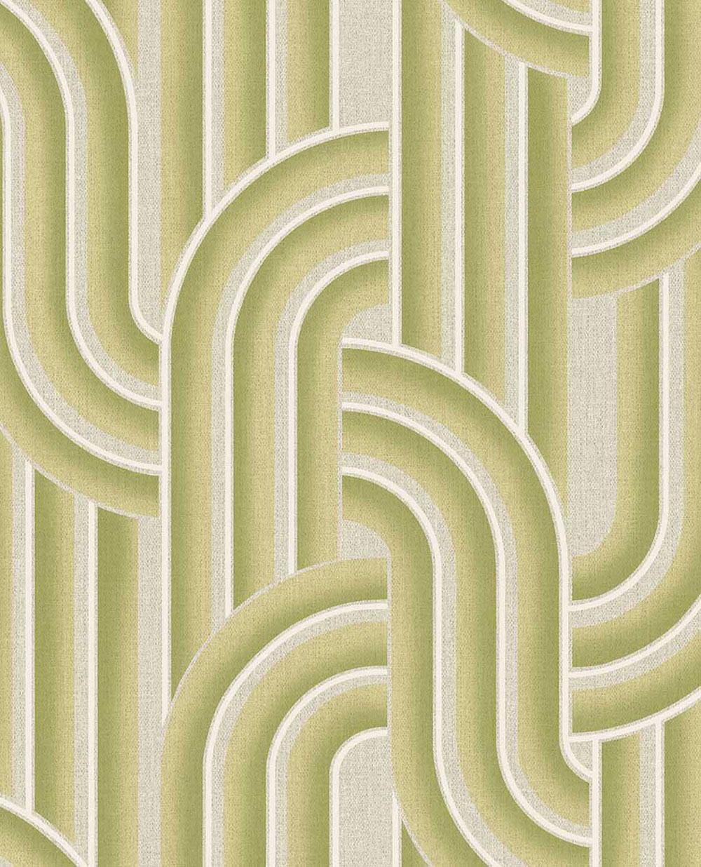 Geometrische Vliestapete, grün-beige, Retro, 340562, Groovy, Eijffinger